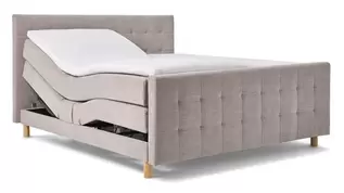 Boxspring Grid verstelbaar met gestoffeerd matras en voetbord