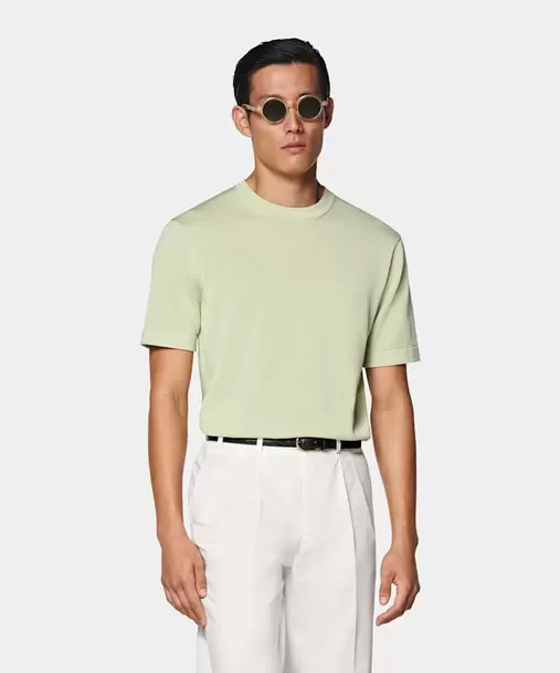 Light Green Short Sleeve Crewneck