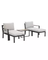 Cinto balkon loungeset 5-delig - donker grijs