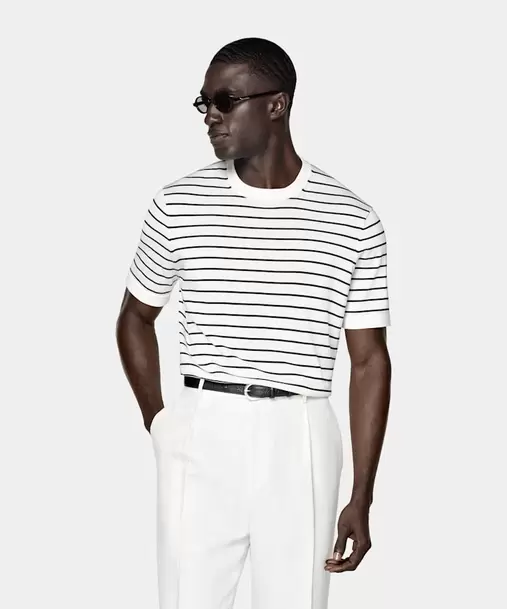 Off-White Short Sleeve Crewneck