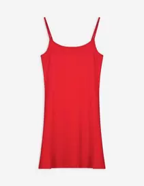 Jurk in A-lijn - Spaghettibandjes - rood