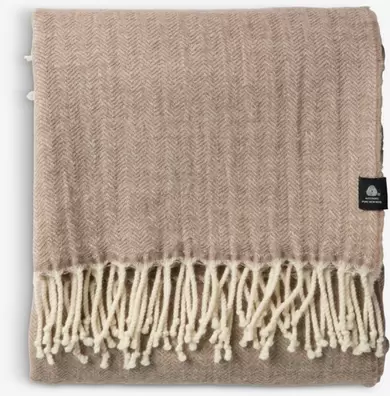 Plaid BRUNIA 130x170 wol beige