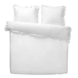 Royal dekbedovertrek Cato effen - wit - 200x200/220 cm