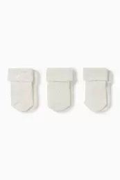 Multipack of 3 - newborn socks - textured