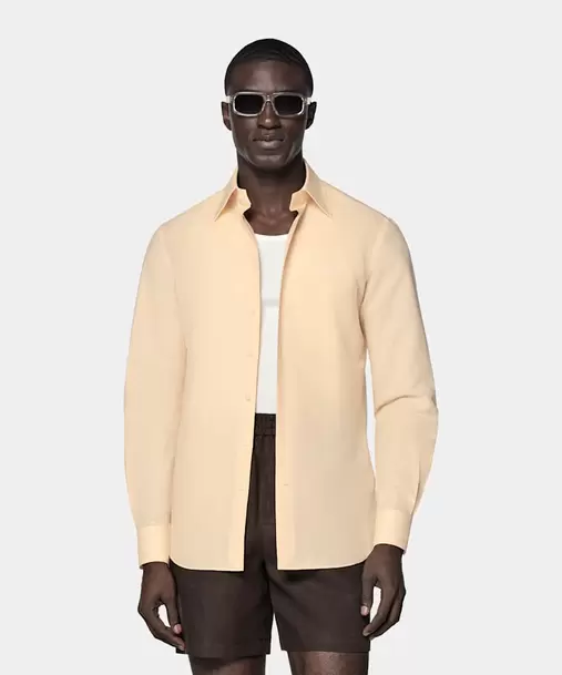 Light Yellow Linen Cotton Shirt