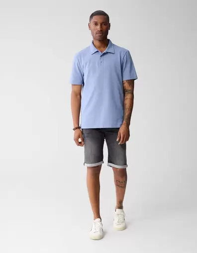 Jog Denim Short Donkergrijs