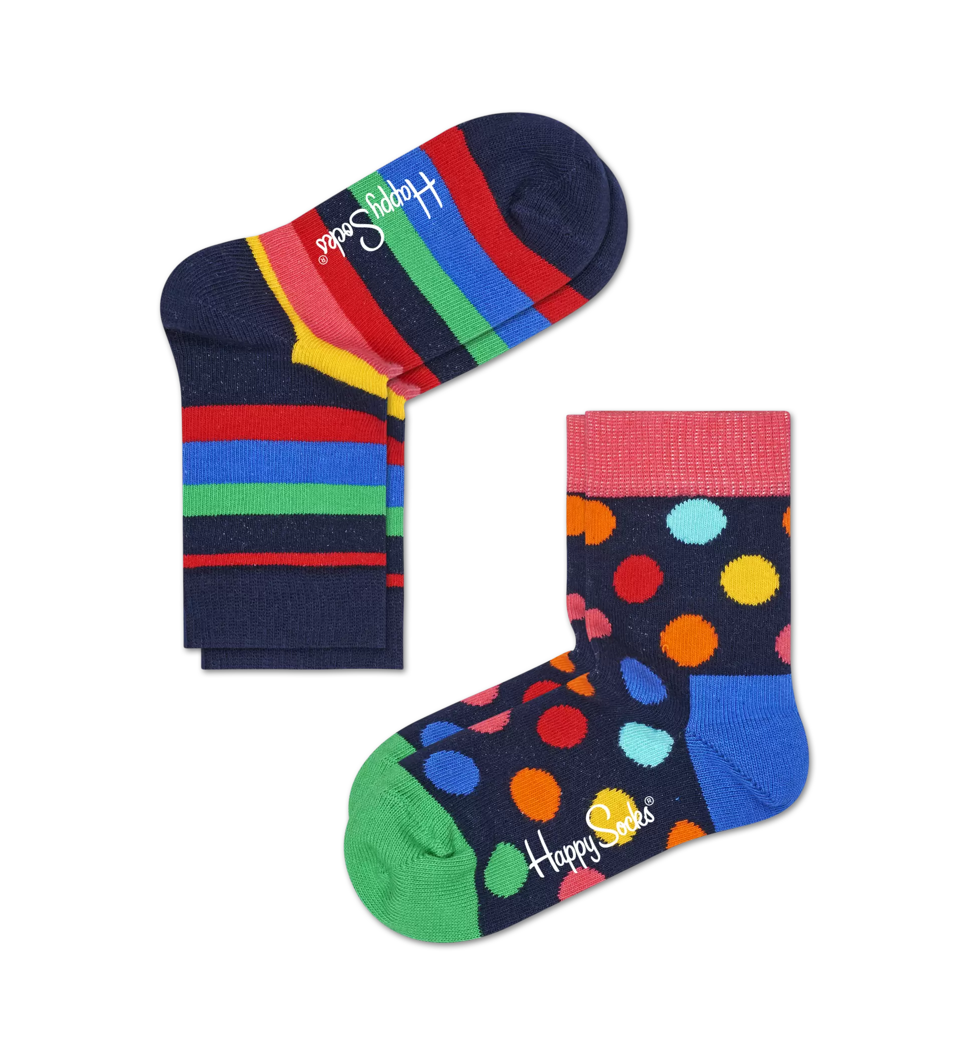 Kids 2-Pack Stripe Socks
