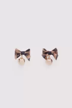 Heart bow earrings