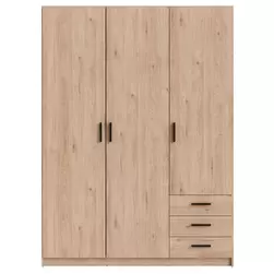 Kleerkast Sprint 3-deurs - eikenkleur - 200x147x50 cm