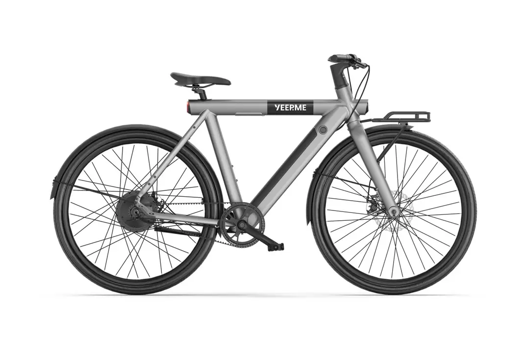 YEEP.ME Elektrische fiets DAY SPORT FC Grijs 28'' 80km 460Wh Riem, voordrager