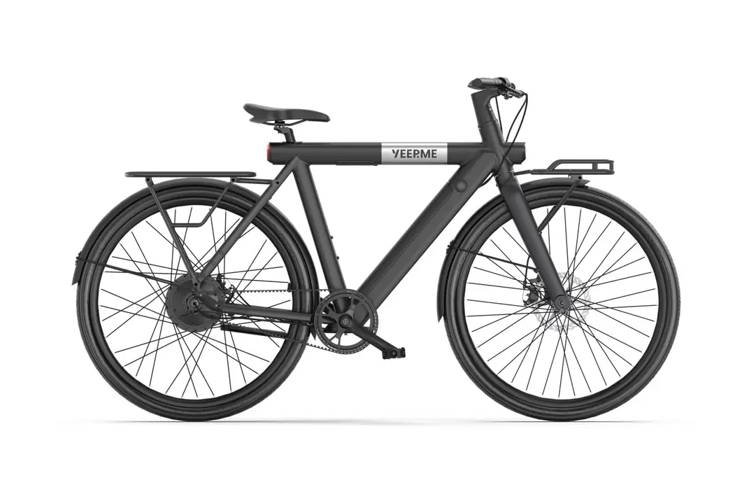 YEEP.ME Elektrische fiets DAY SPORT Cargo Zwart 28'' 80km 460Wh Riem, bagagedrager V+A