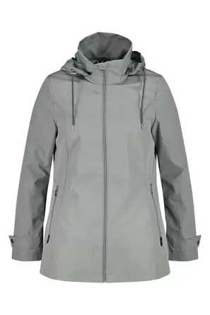 Regenjas met zilveren details