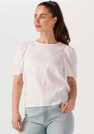 Witte OBJECT Top OBJILLY S/S RE O-NECK TOP 138