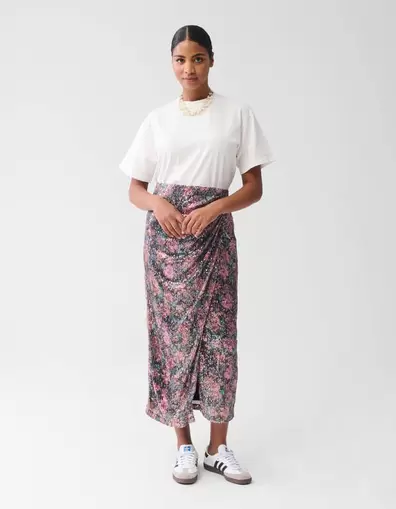 Sequin Maxi Rok Multicolor
