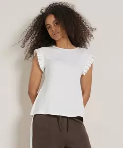 t-shirt met ruches