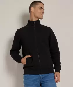 sweat vest met hoge kraag