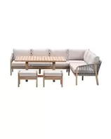 Alora lounge dining set 5-delig rechts - taupe - grey sand