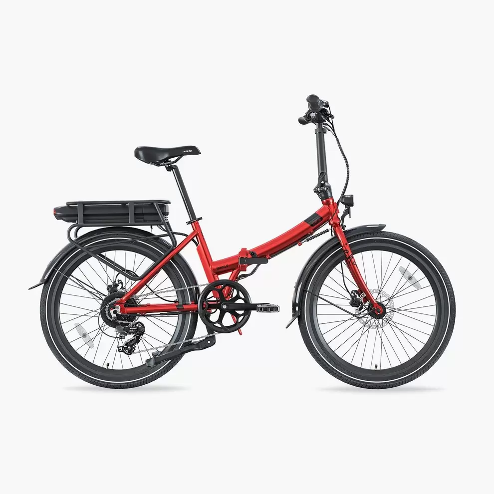 LEGEND E BIKES Elektrische vouwfiets 24" Smartbike - Legend Siena 13 Ah Rood