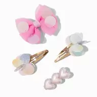 Claire's Club Pink Paillette Mixed Hair Clips Set - 4 Pack