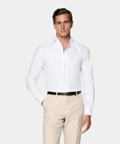 White Classic Collar Shirt