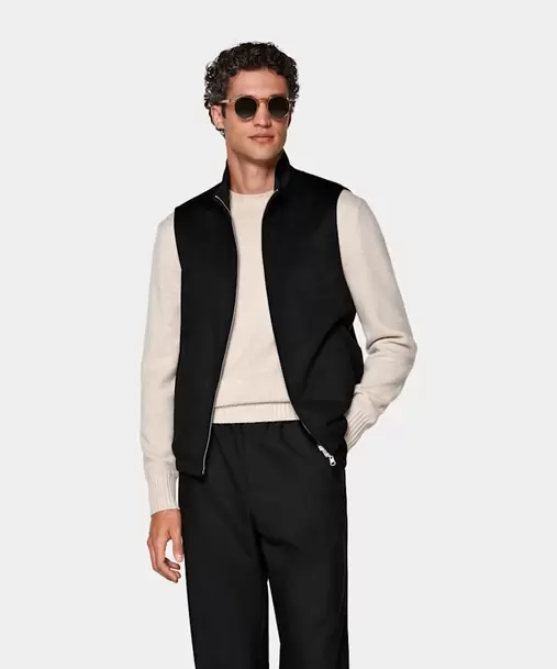 Black Reversible Reversible Vest