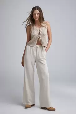 Jersey-knit vest with bows
