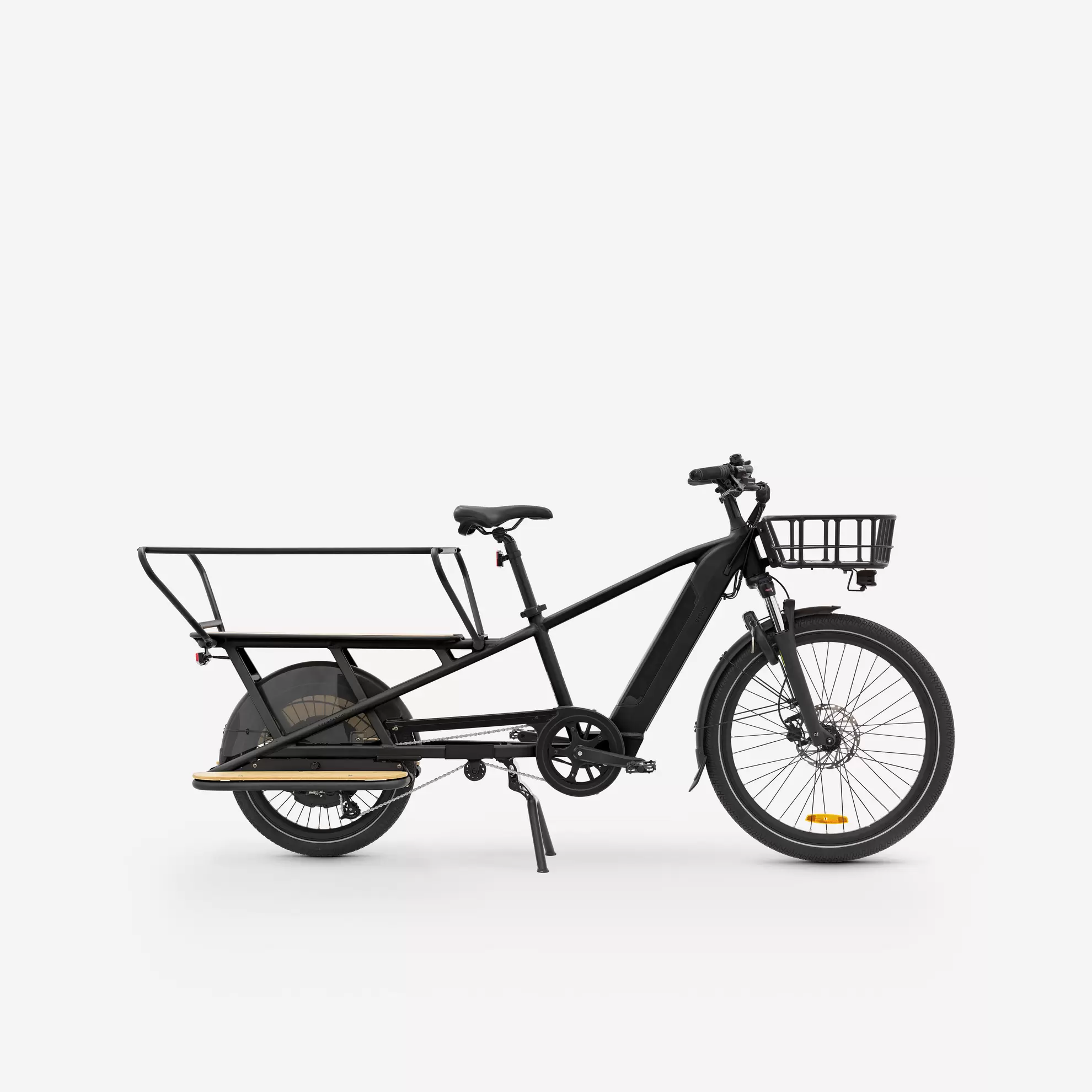 BTWIN Elektrische cargofiets Longtail R500E zwart