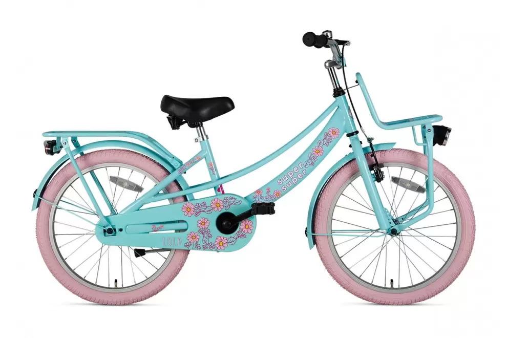 SUPERSUPER SuperSuper Lola Kinderfiets - Meisjes - 20 inch - Mint / Roze