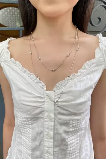 Product Name:Double Chain Pearl Necklace
