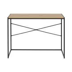 Bureau Jaxx - naturelkleur/zwart - 75x100x45 cm
