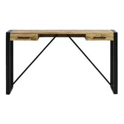 Bureau Kyan - zwart/naturel - 78x140x40 cm