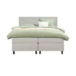 Boxspring Liv egaal - ecru - 160x200 cm - ronde poot