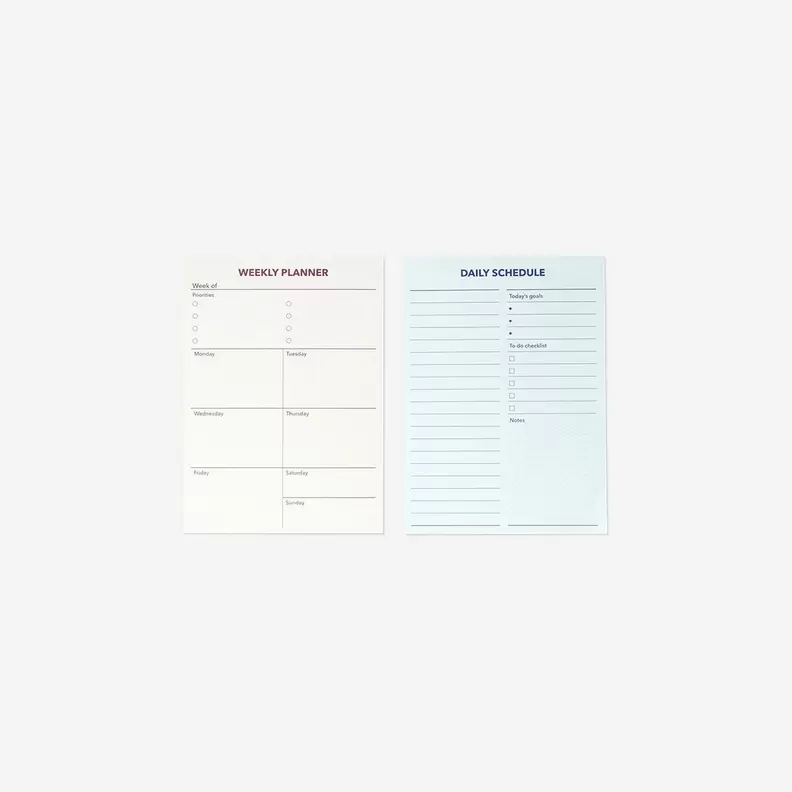 Week- en dagplannerblokken - 2 stuks