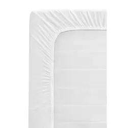 Topper hoeslaken - jersey - wit - 180x200/220 cm