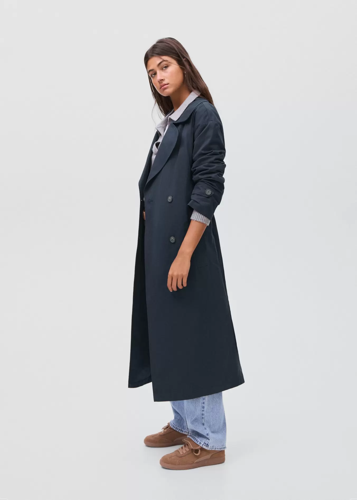 Klassieke trenchcoat met ceintuur