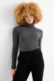 Multipack of 2 - basic turtleneck top - ribbed