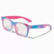 Claire's Club Tie Dyed Rectangular Clear Lens Frames