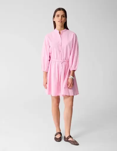 Flower Cord Mini Jurk Roze