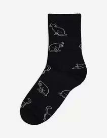 Sokken - Motief all-over - zwart