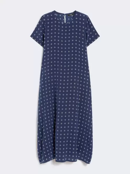 Printed silk T-shirt dress