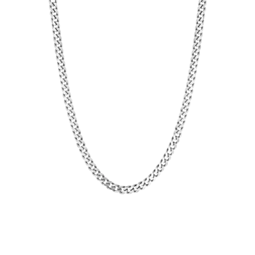 Gerecycled zilveren ketting gourmetschakel voor heren