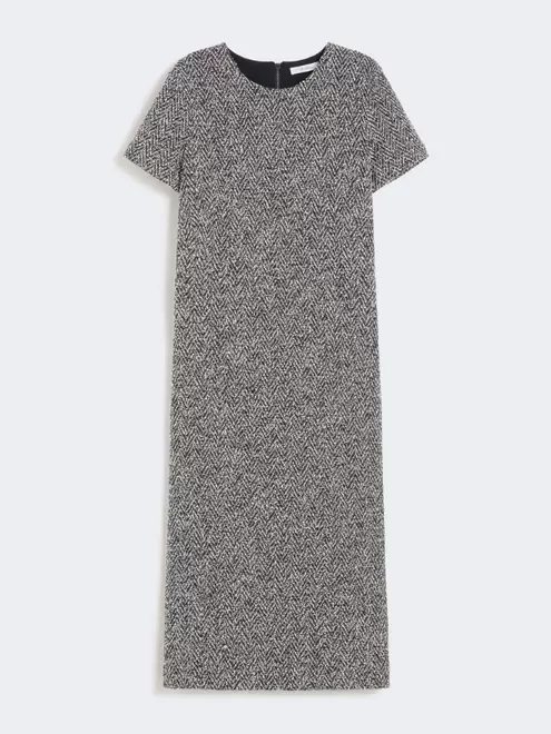 Bouclé jersey midi dress