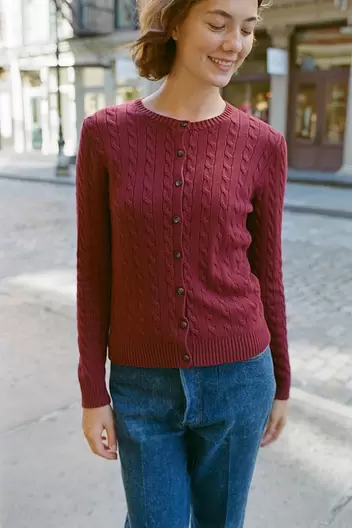 Product Name:Amalie Cable Knit Cardigan