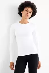 Basic long sleeve top - slim fit
