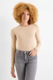 Basic long sleeve top - slim fit