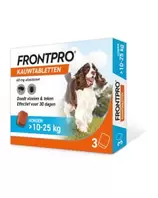 Frontpro Hond - Anti vlooien en tekenmiddel - 3 tab >10-25 Kg Large
