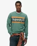 Core Logo relaxt gestreept sweatshirt met ronde hals
