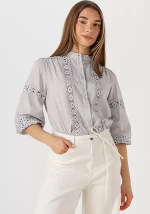 Grijze LOLLYS LAUNDRY Blouses JUNELL SHIRT LS
