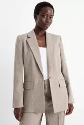 Long blazer - regular fit - textured