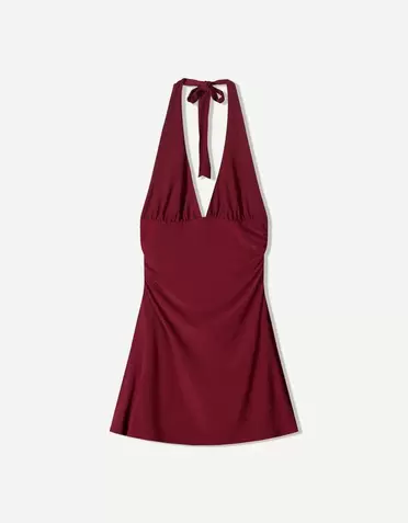 Mini-jurk met halter